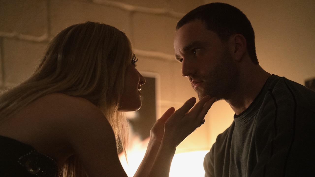 Grace Van Patten as Lucy Albright, and Jackson White as Stephen DeMarco, in Season 3 of Tell Me Lies.