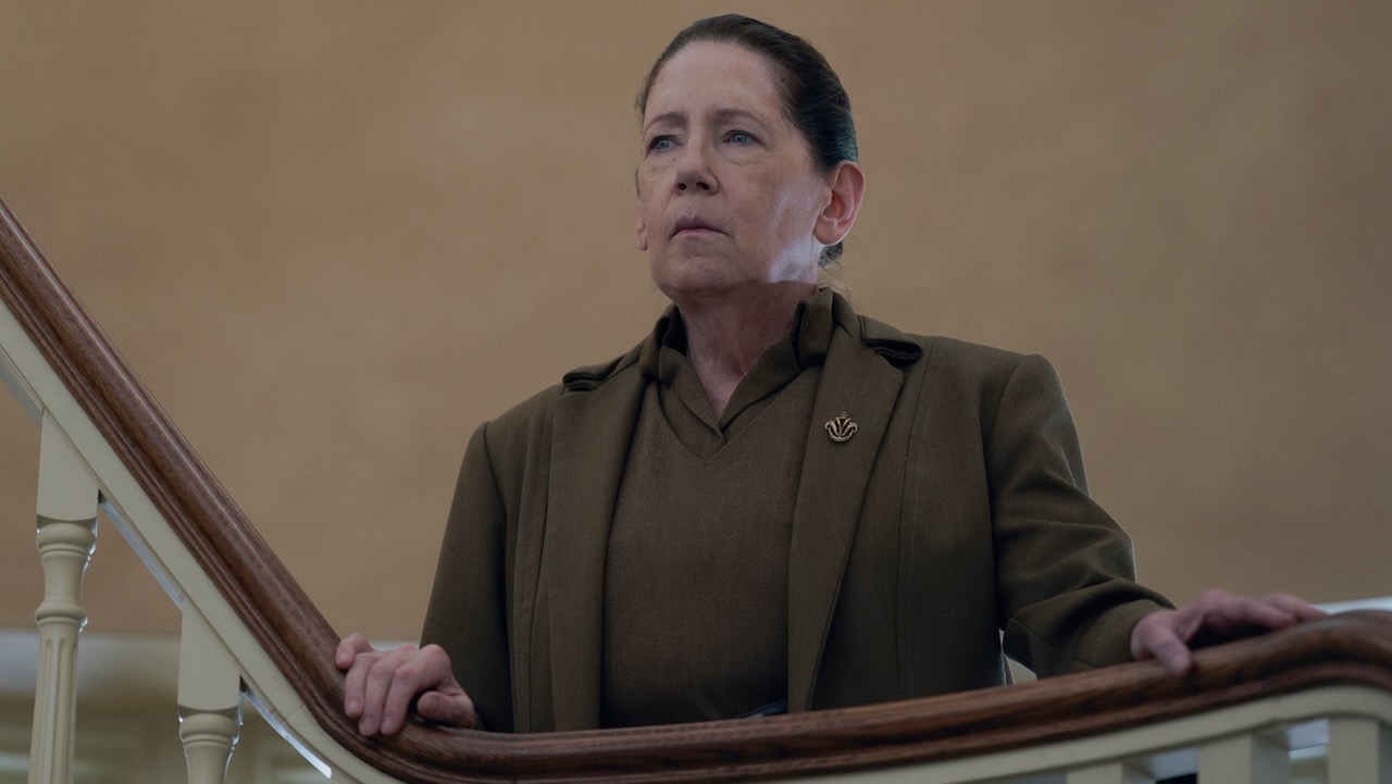 Ann Dowd as Aunt Lydia in The Testaments.