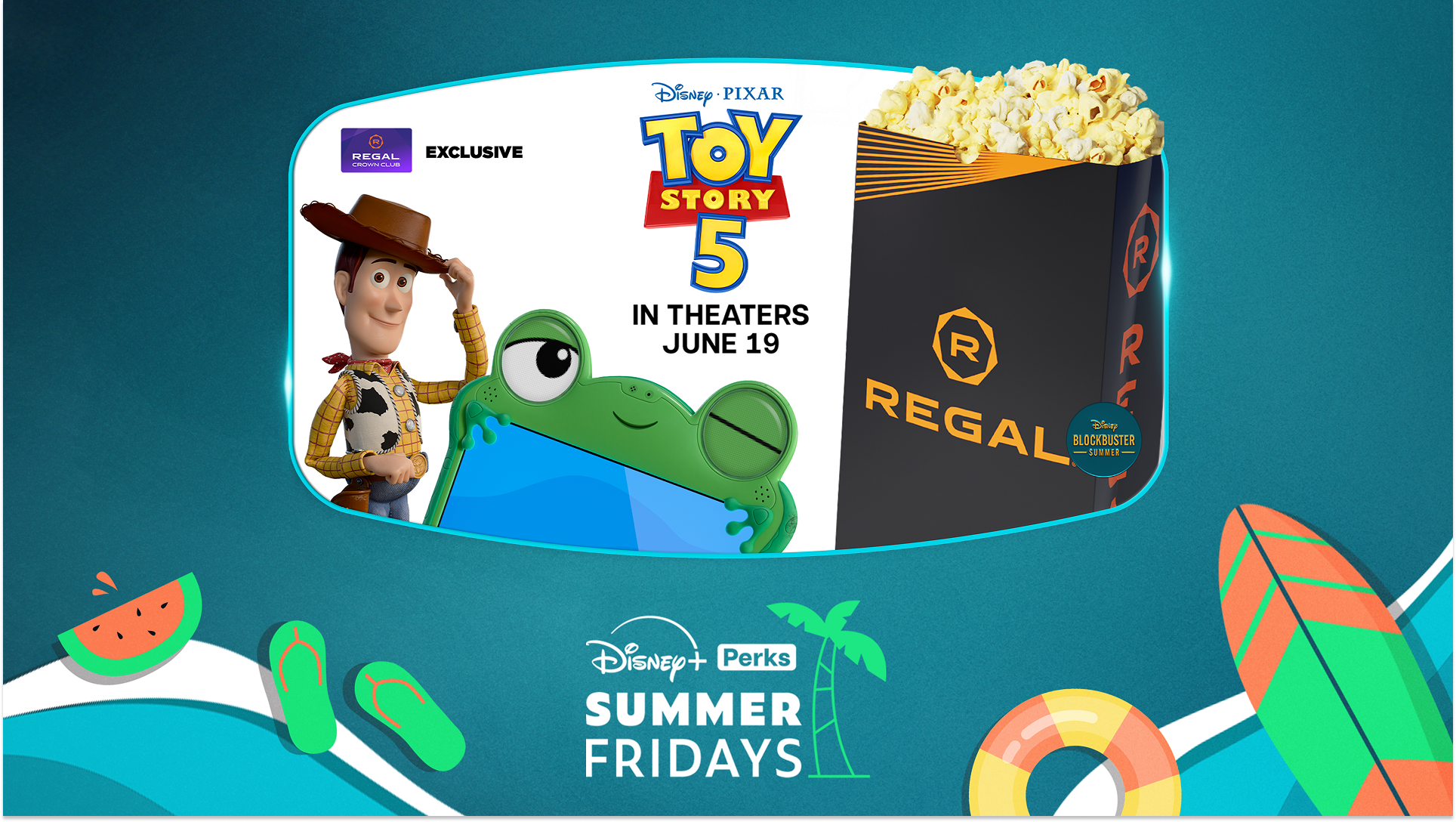 Toy Story 5 image with text "In theaters June 19"