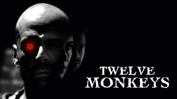Title art from the top Brad Pitt movie, Twelve Monkeys.