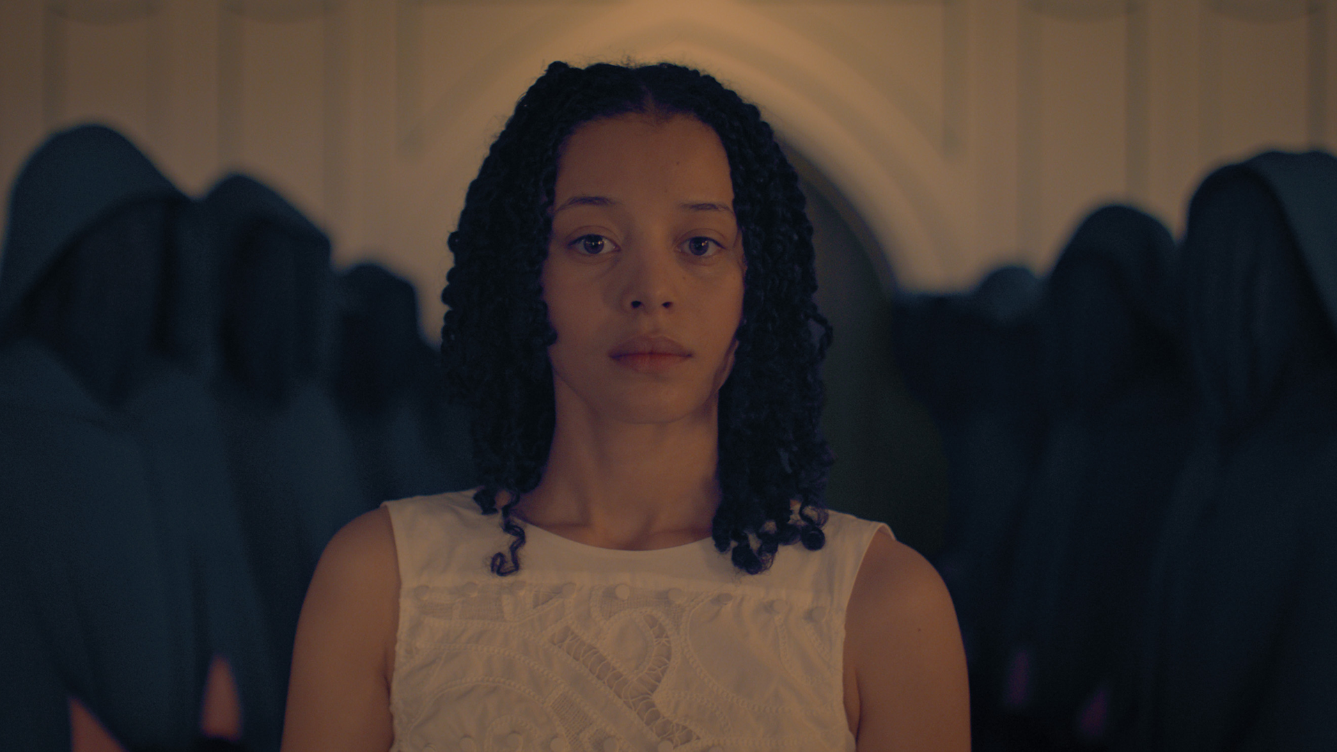 Actress Chase Infiniti as Agnes in The Testaments