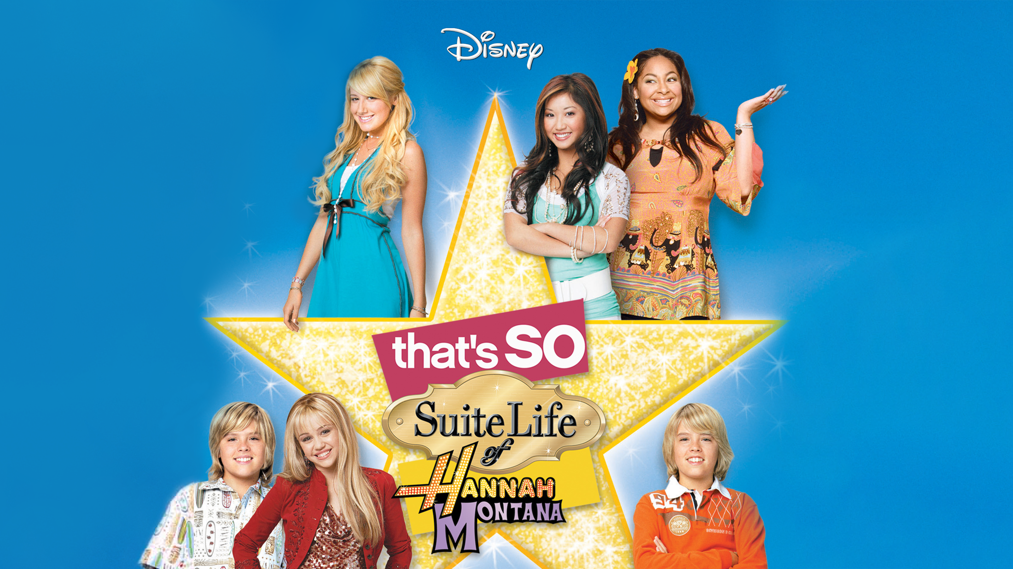 This image shows the 2006 Disney Channel crossover special That's So Suite Life of Hannah Montana, which brought together the casts of That's So Raven, The Suite Life of Zack & Cody, and Hannah Montana. 
