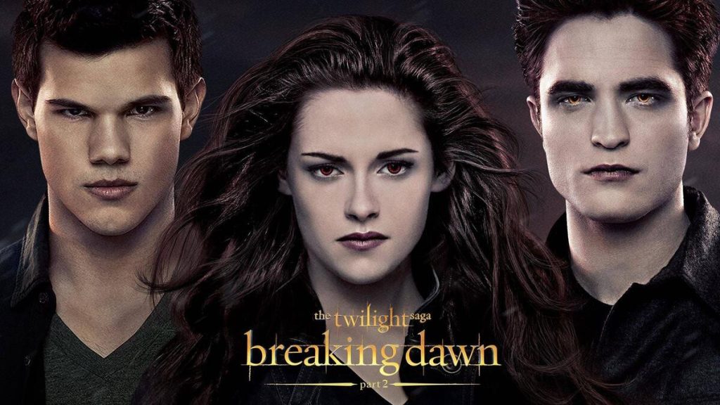 Title art for the fifth Twilight Saga movie, Breaking Dawn, Part 2.