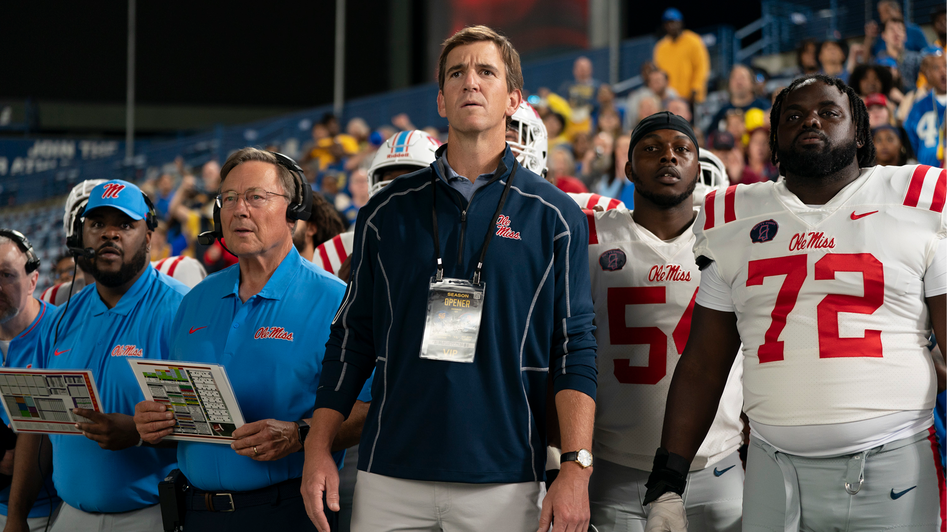 Eli Manning makes a cameo appearance in Chad Powers, the show that was inspired by his sketch in Eli's Places.