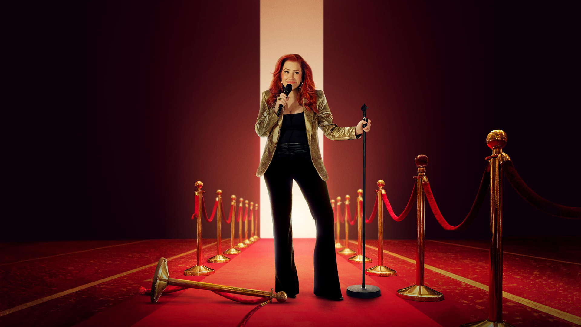 Key art for Lisa Ann Walter's stand-up special, It Was An Accident.