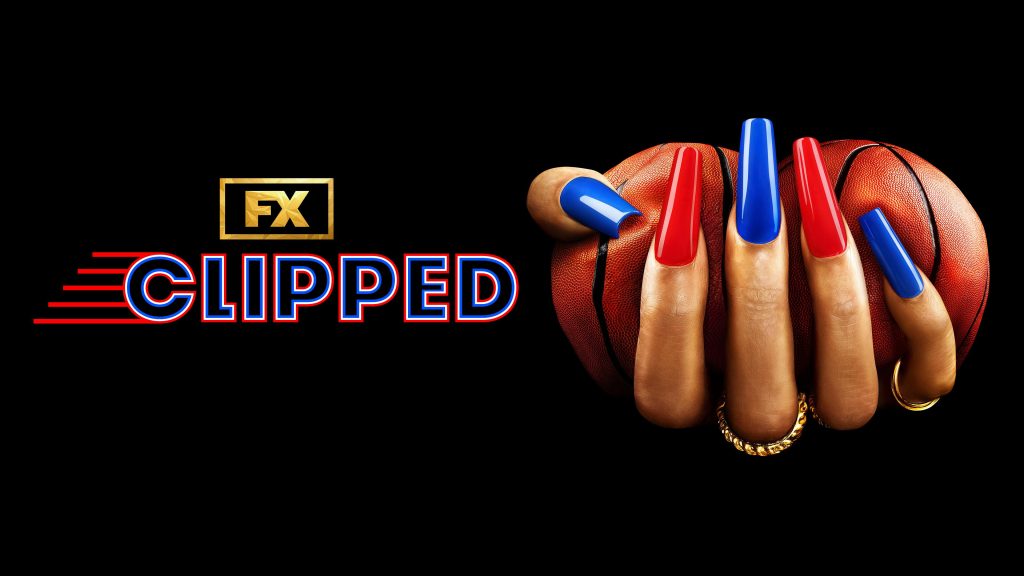 Title art for the basketball drama series Clipped.