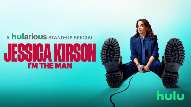Title art for the Hulu Original stand-up special Jessica Kirson: I’m the Man.