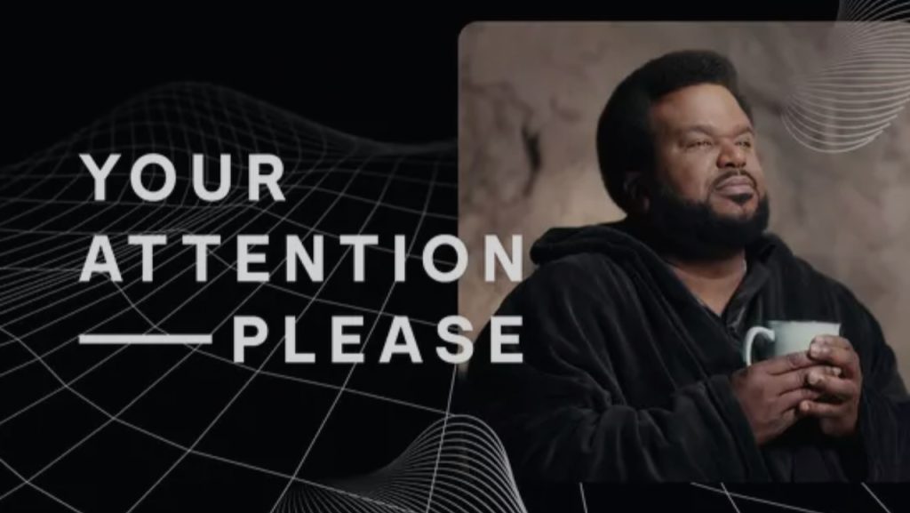 Title art for the Black history documentary Your Attention Please.