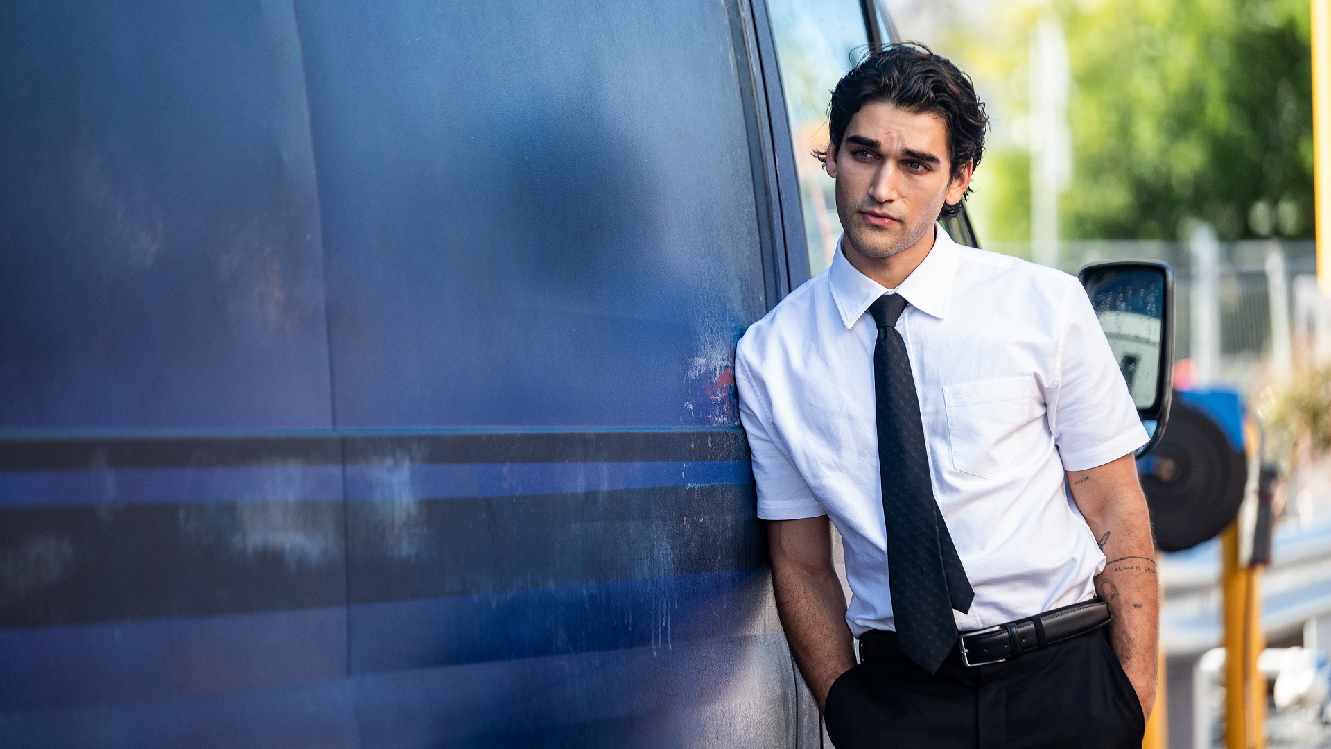 Australian actor Josh Heuston in a scene from the 2025 survival horror film Dangerous Animals.