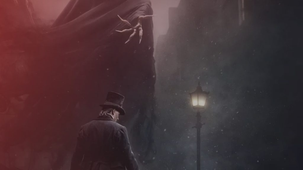 Title art for the classic Christmas horror story A Christmas Carol.