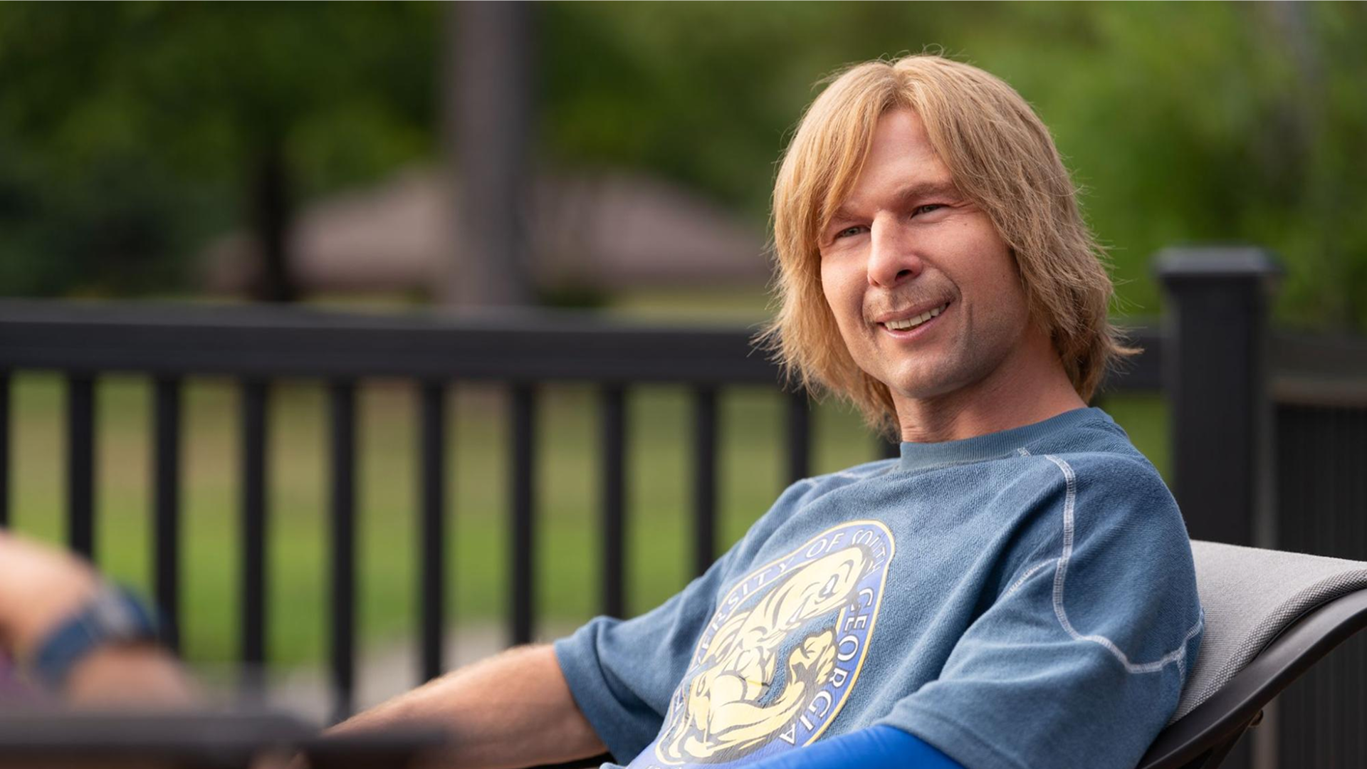 Russ Holliday (Chad Powers) disguised as Chad Powers.