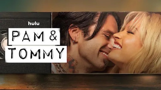 Title art for the Hulu Original biopic mini-series Pam &amp; Tommy.