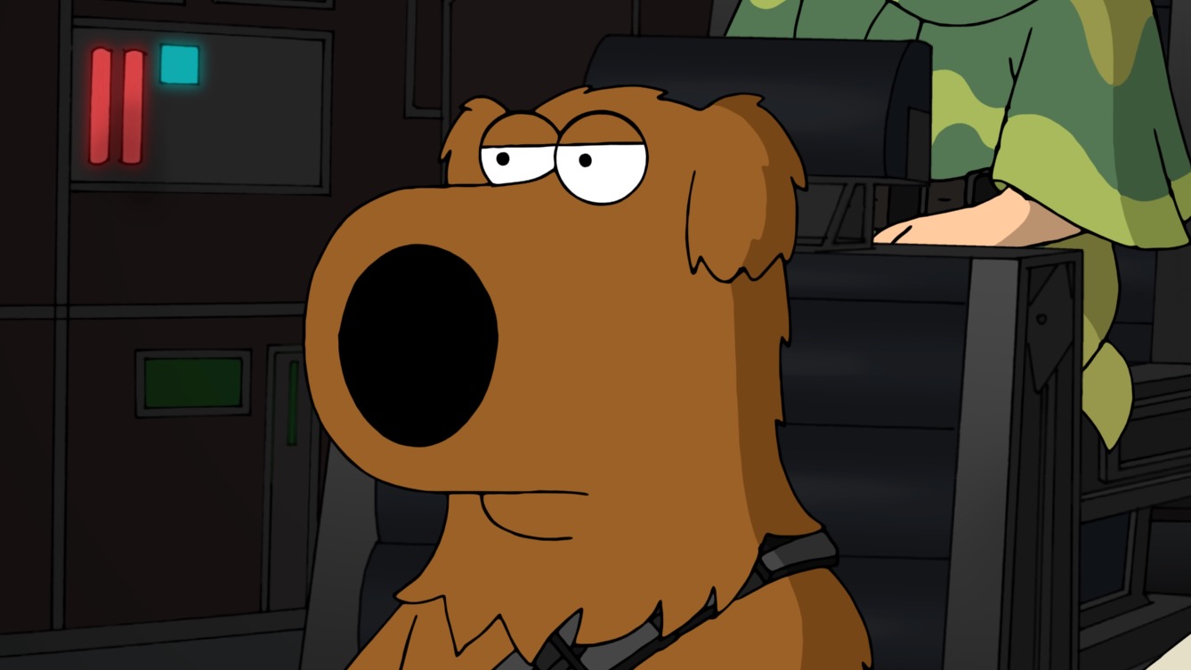 Brian Griffin as Chewbacca in Family Guy Star Wars episode “It’s a Trap!.”