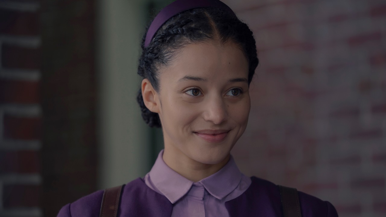 Chase Infiniti as Agnes in The Testaments.