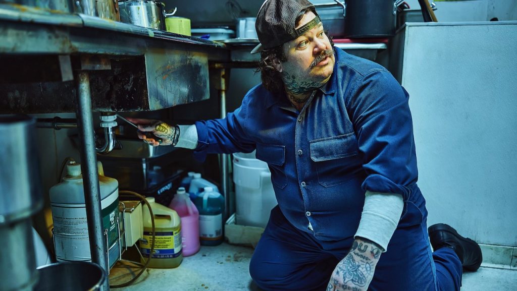 A still of Matty Matheson as Neil in the FX series, The Bear.