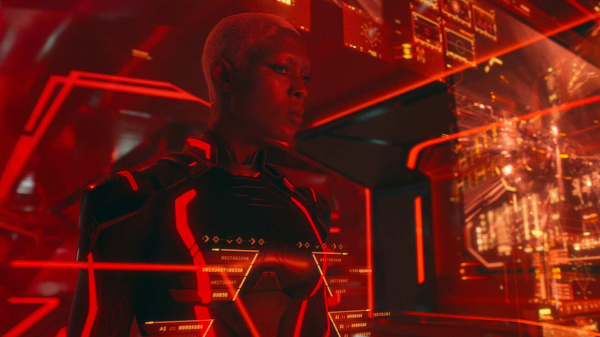 Ares from Tron: Ares on a Light Cycle.