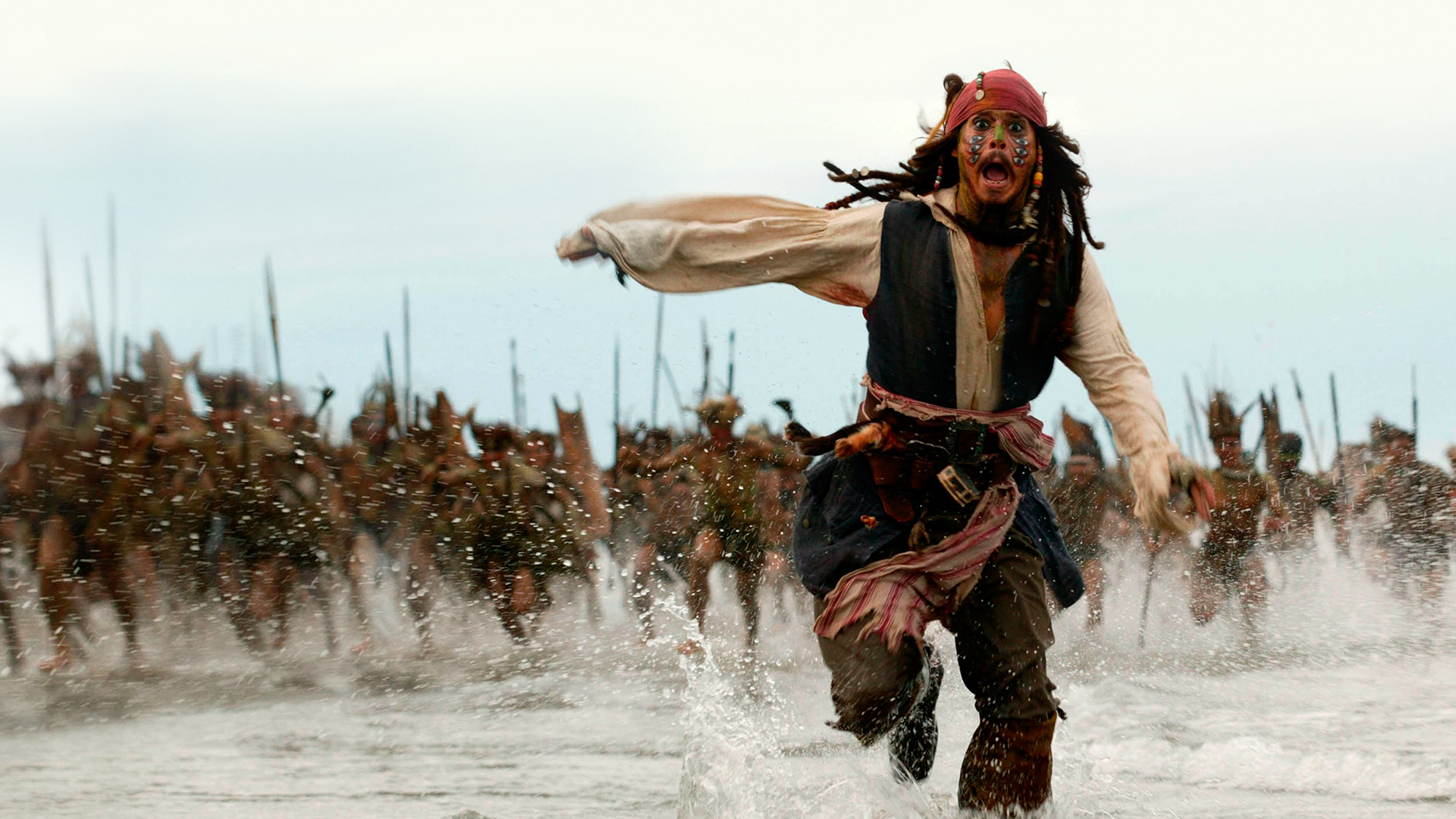 Johnny Depp as Captain Jack Sparrow in Pirates of the Caribbean: Dead Man's Chest