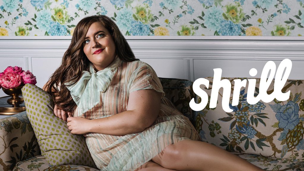 Title art for the TV show based on a book, Shrill.