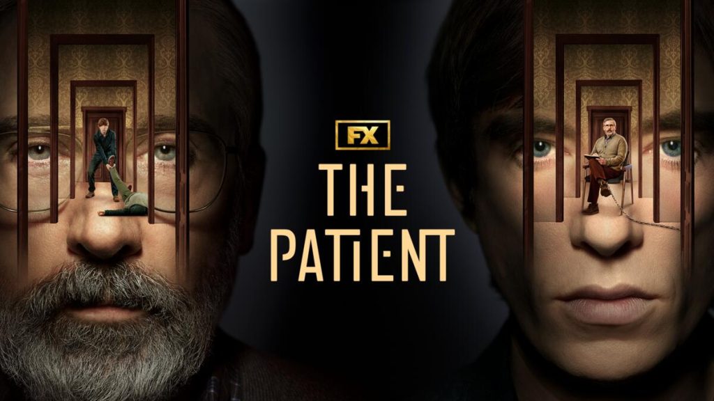 Title art for the psychological thriller series, The Patient, on Hulu.