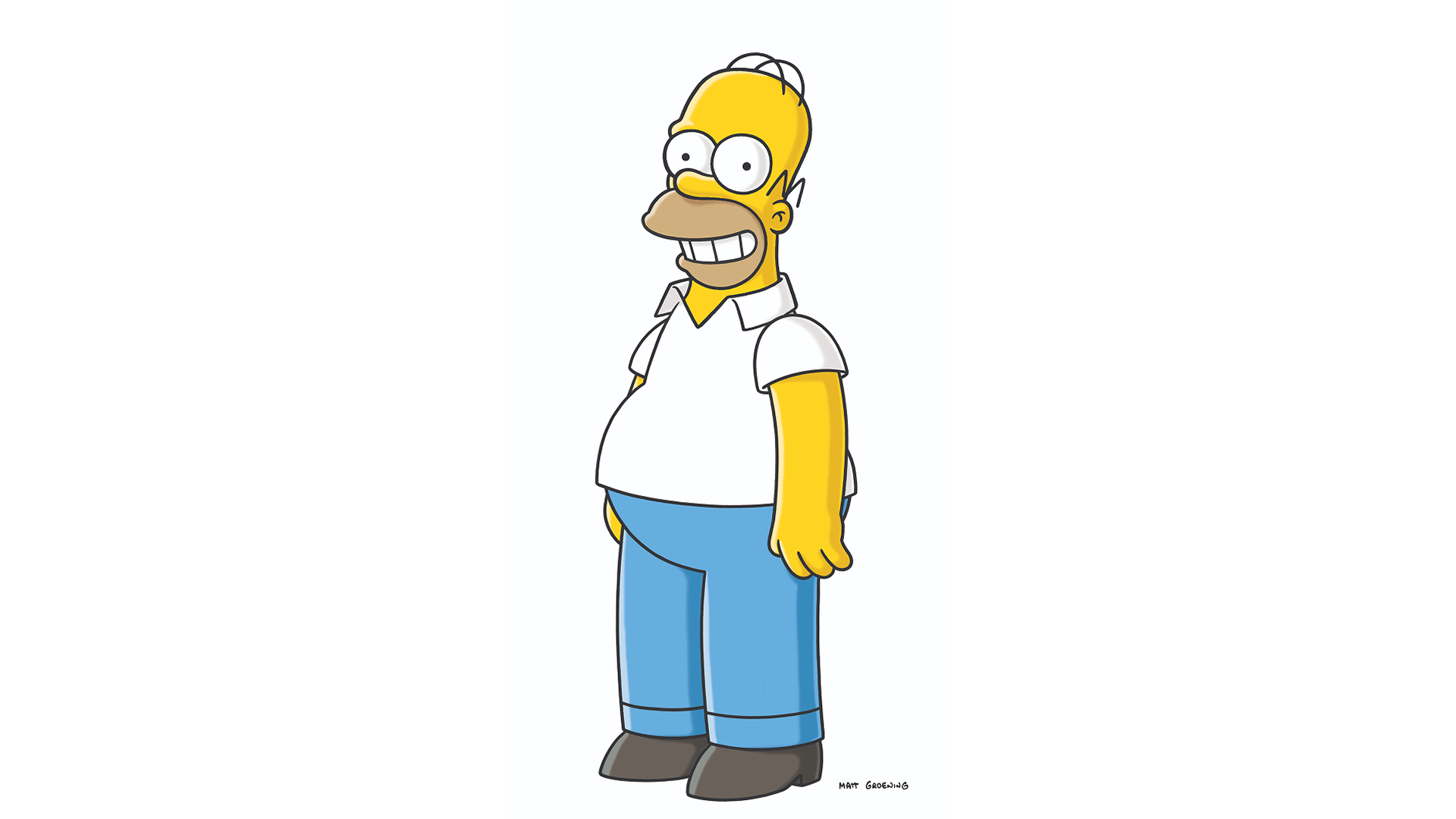 This is a digital illustration of Homer Simpson, the main protagonist of the American animated sitcom The Simpsons.