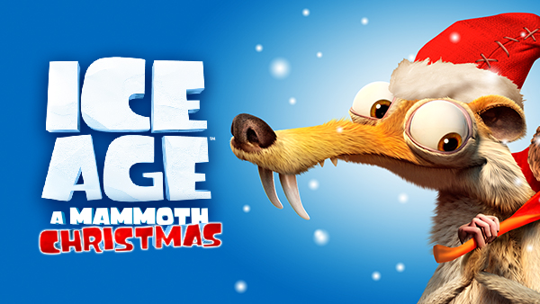 Title art for the animated Christmas movie Ice Age: A Mammoth Christmas.