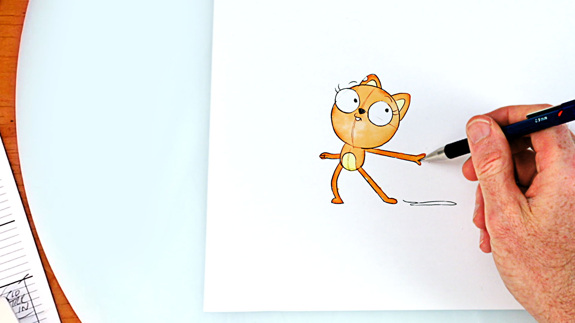 This is a scene from the Disney animated short series How NOT to Draw, specifically featuring the character Kiff from the show Kiff.