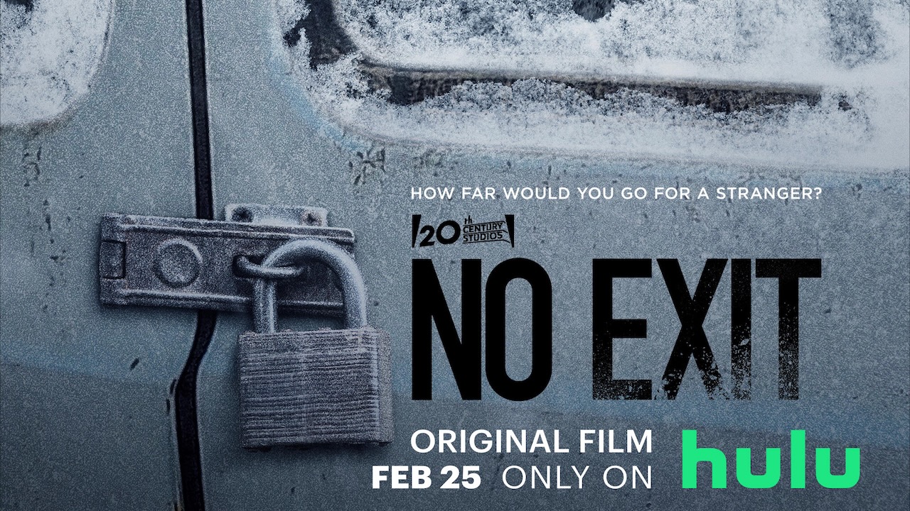 Title art for the Christmas horror movie No Exit.
