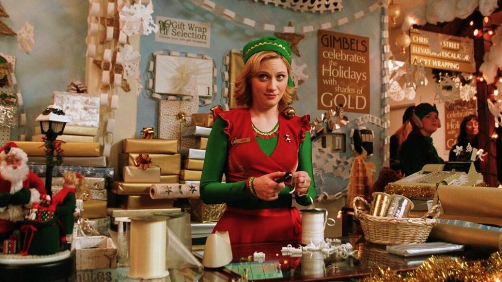 Zooey Deschanel as Jovie in the Christmas movie Elf.