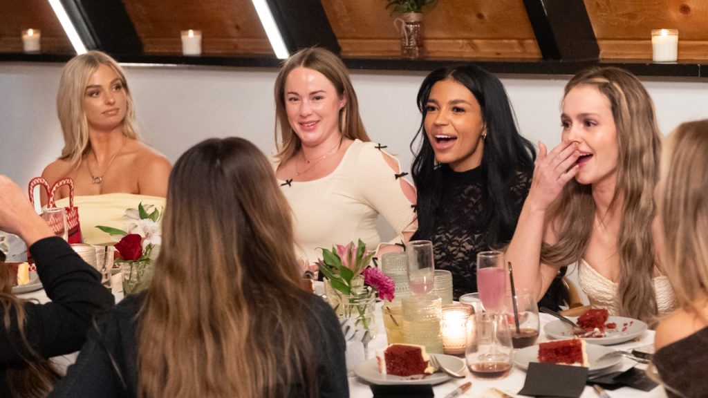 A still image from the reality series, The Secret Lives of Mormon Wives, on Hulu.