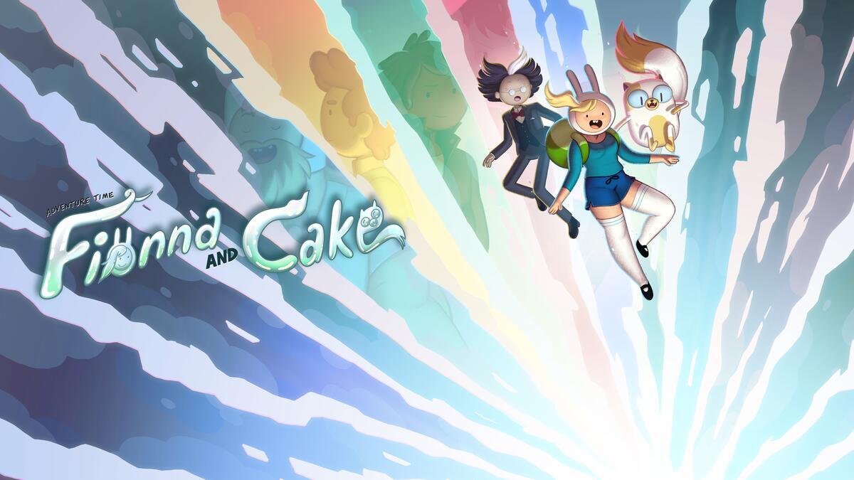 Title art for the animated series Adventure Time: Fionna and Cake.
