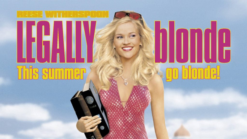 Title art for the Jennifer Coolidge comedy film Legally Blonde.