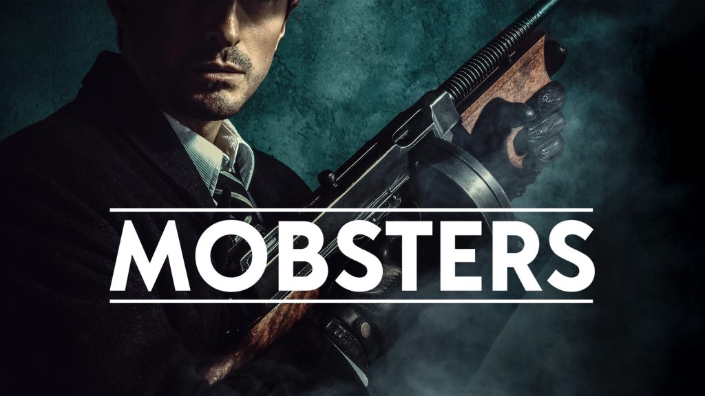 Title art for the gangster documentary, Mobsters.