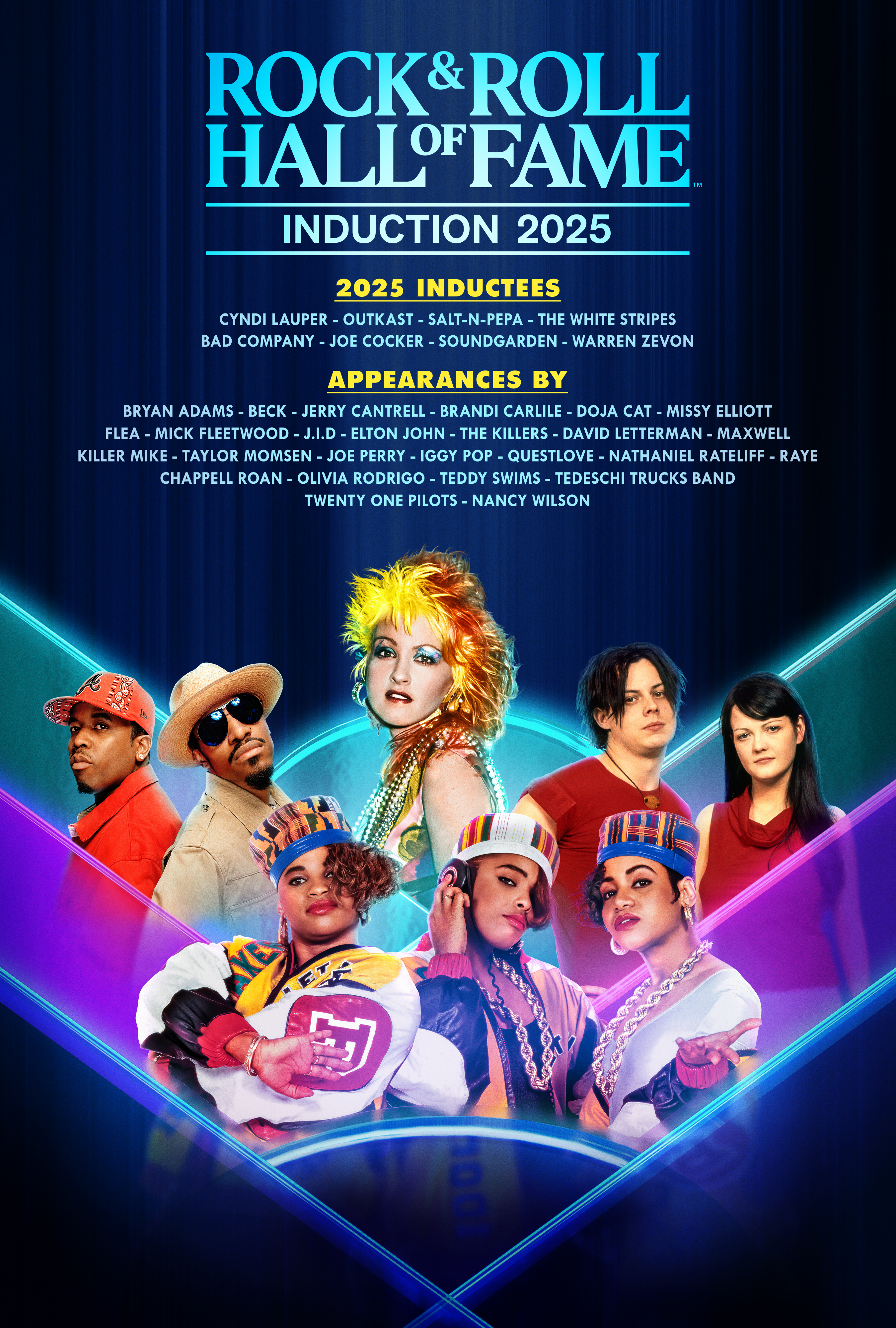 Key art for the 2025 Rock & Roll Hall of Fame Induction Ceremony
