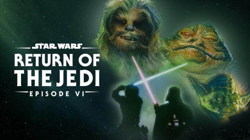 Title art for the Star Wars movie, Episode VI: Return of the Jedi.