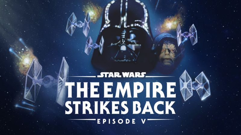 Title art for the Star Wars movie, Episode V: The Empire Strikes Back.