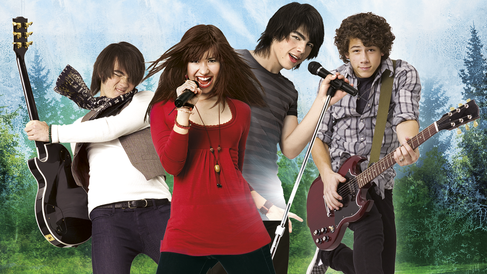 Demi Lovato as Mitchie Torres, The Jonas Brothers as the band Connect 3: Joe as Shane Gray, Nick as Nate, and Kevin as Jason.