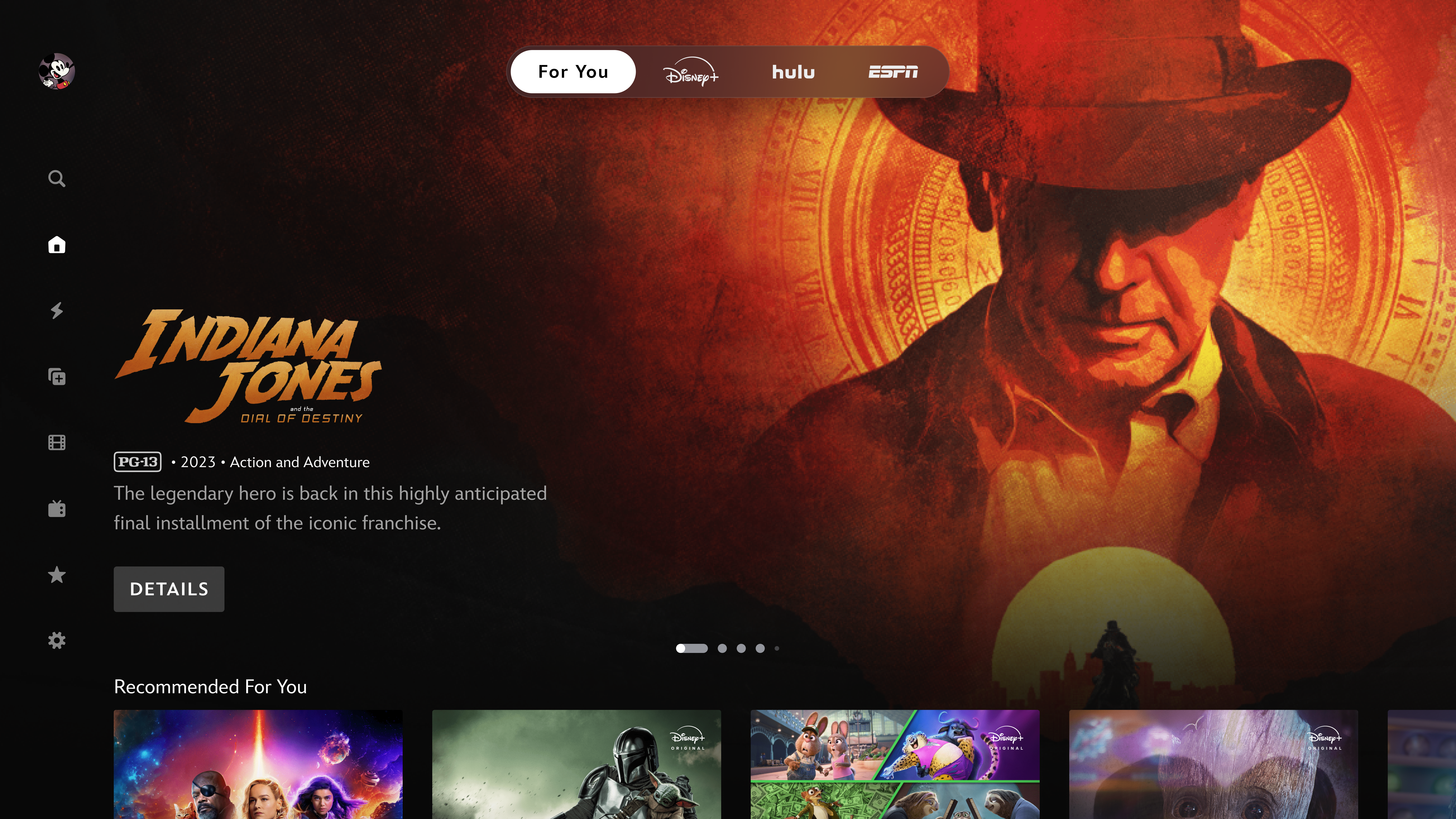 Disney+ Hulu tab featuring FX's The Bear