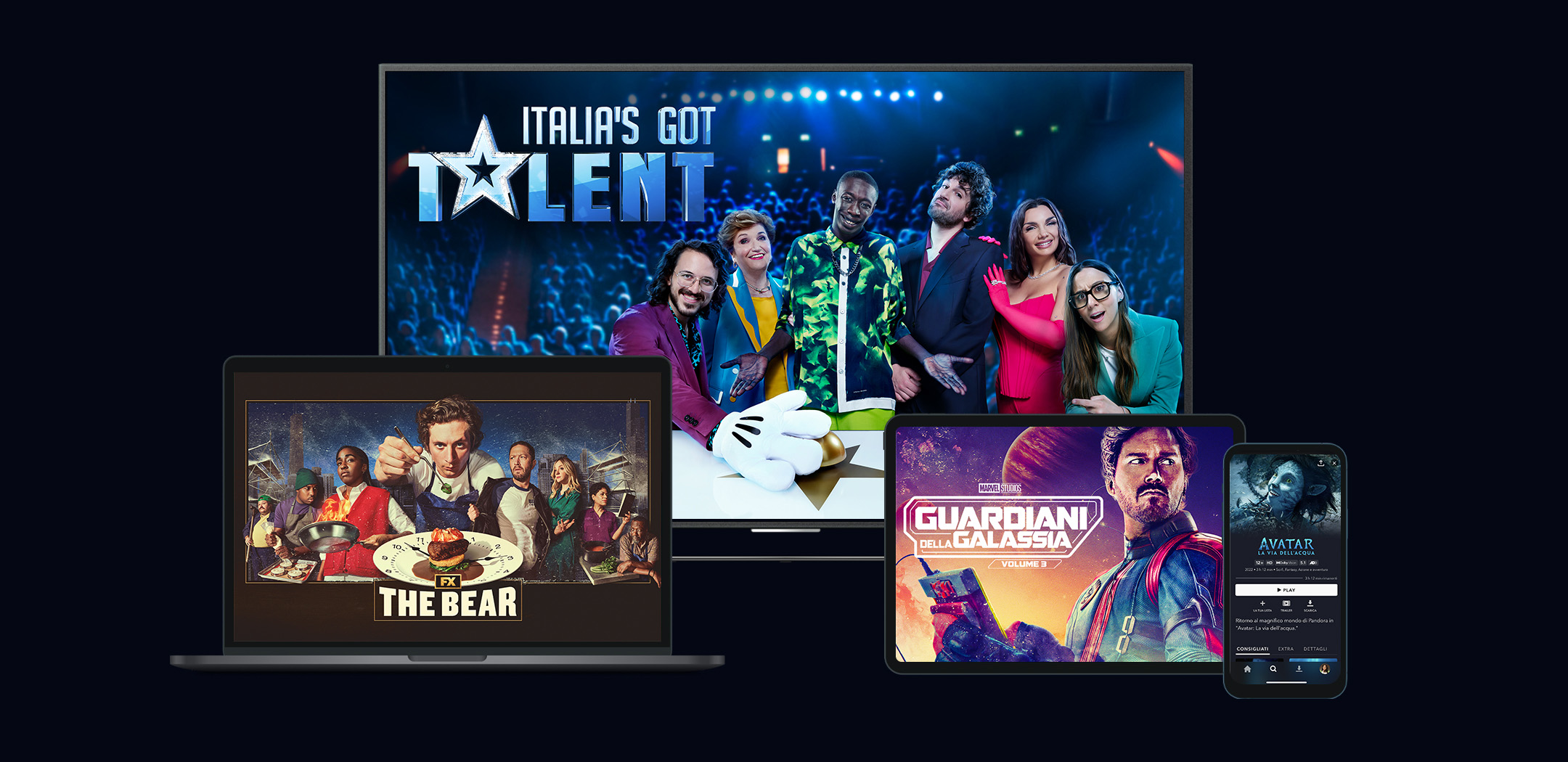 Show Disney+ visualizzati su diversi dispositivi