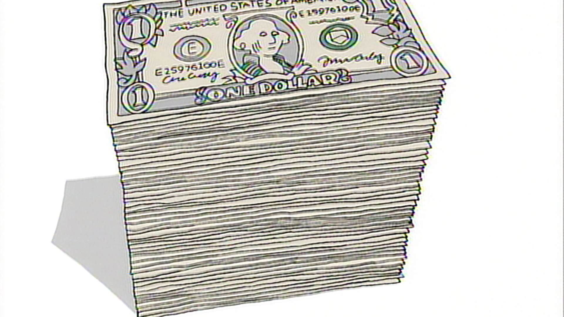 A large stack of dollar bills | Schoolhouse Rock!