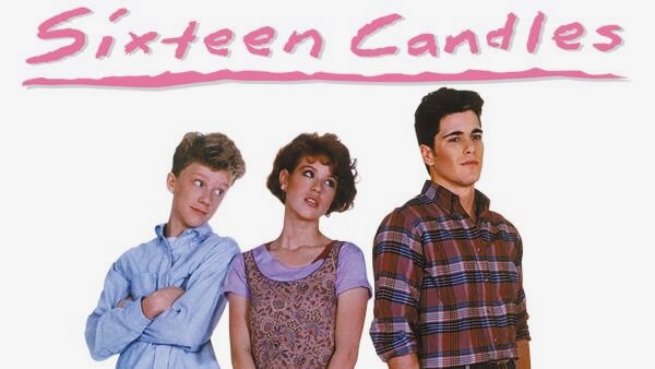 A title image from John Hughes’ ’80s Brat Pack movie, Sixteen Candles.