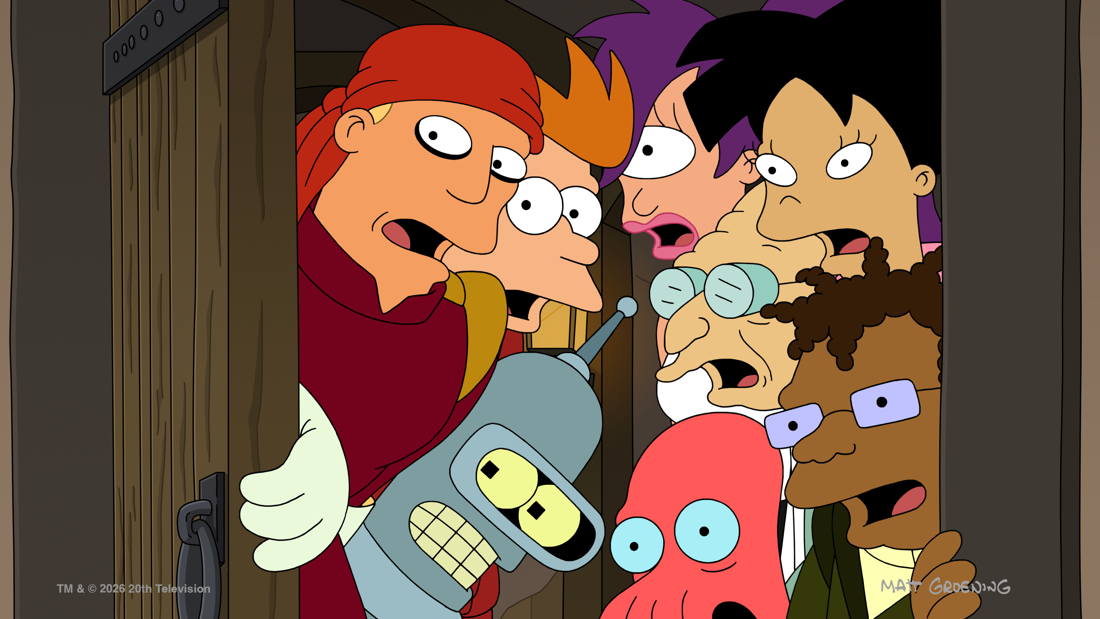 The main characters of Futurama in the upcoming season