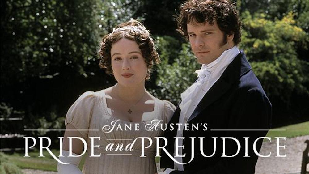 Title art for the TV show based on a book, Pride and Prejudice.