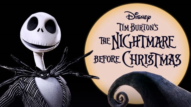 Title art for the Disney Halloween movie The Nightmare Before Christmas.