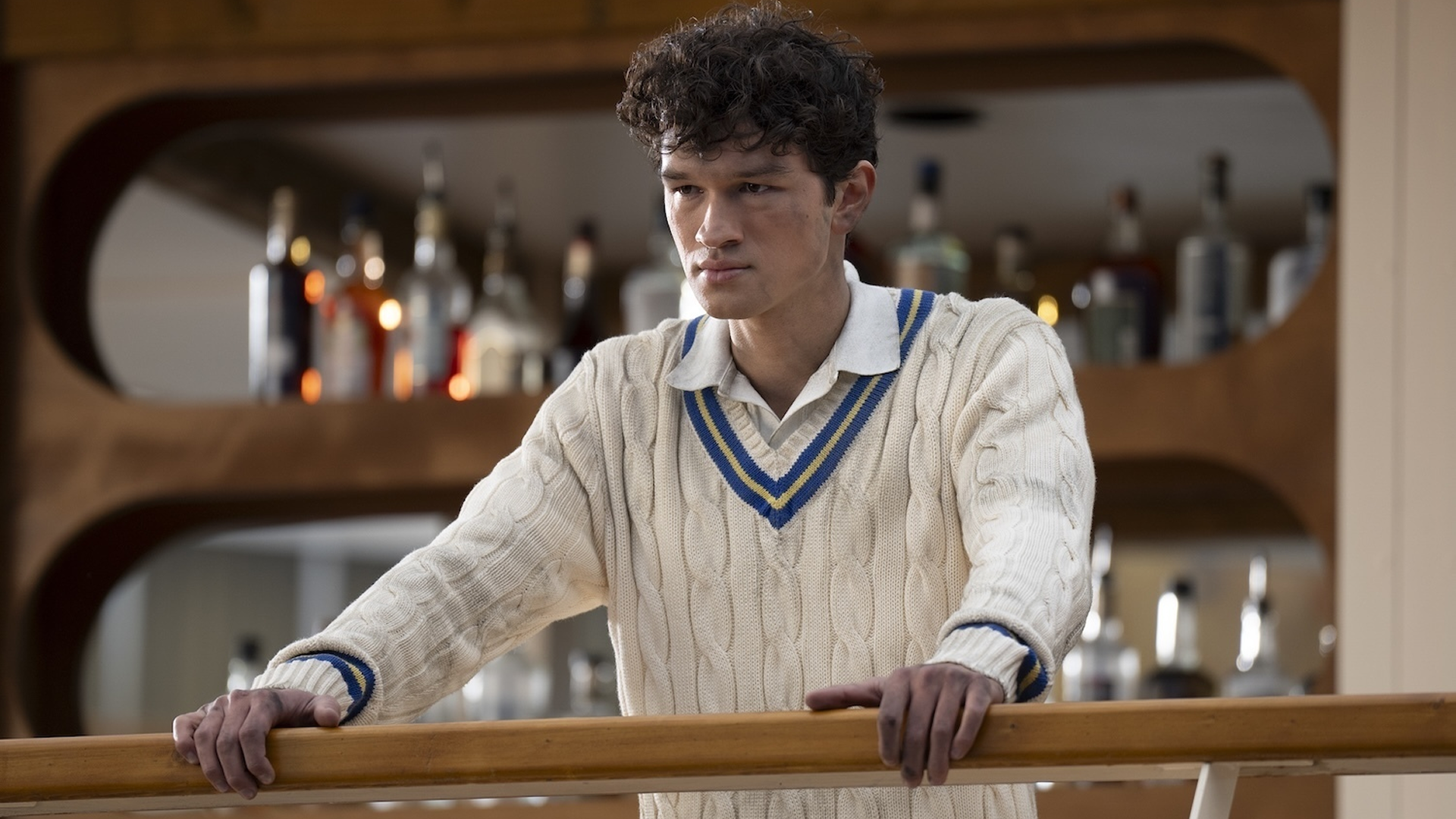 Charlie Bushnell as Luke Castellan in the Disney+ series Percy Jackson and the Olympians. 