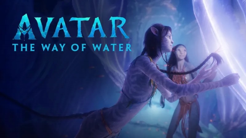 Title art for the Oscar-nominated movie Avatar: The Way of Water.