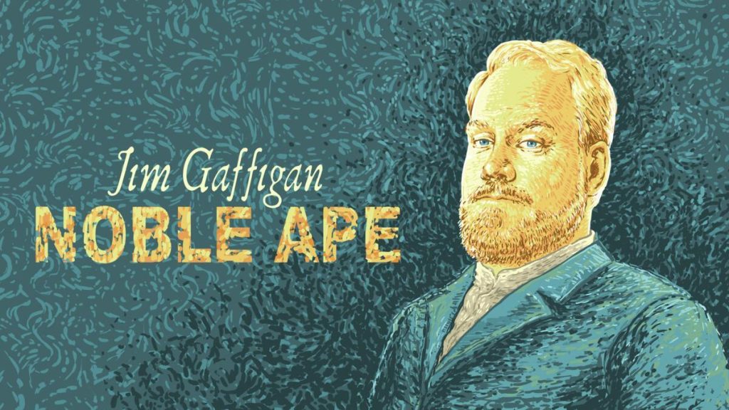 Title art for the Jim Gaffigan stand-up comedy special, Noble Ape.