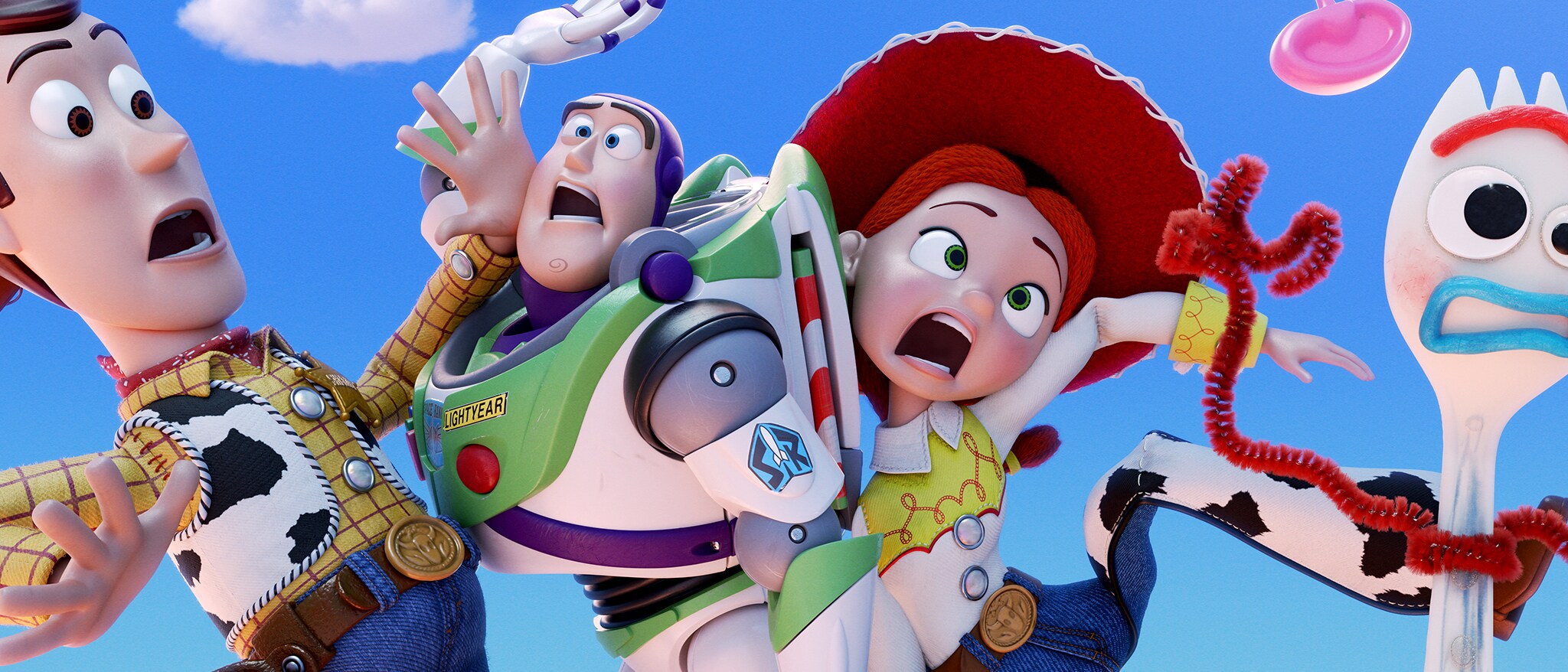 Personajes de Toy Story 4: Bo, Woody y Buzz