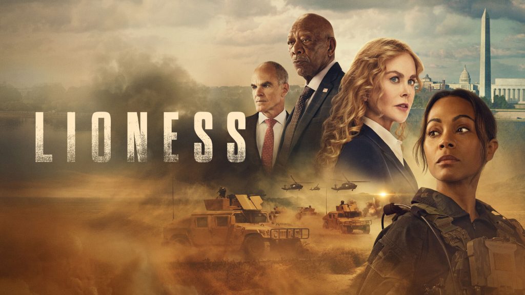 Title art for the Taylor Sheridan show, Lioness.
