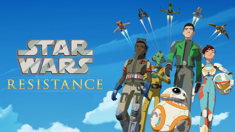 Title art for the animated Star Wars series, Resistance.