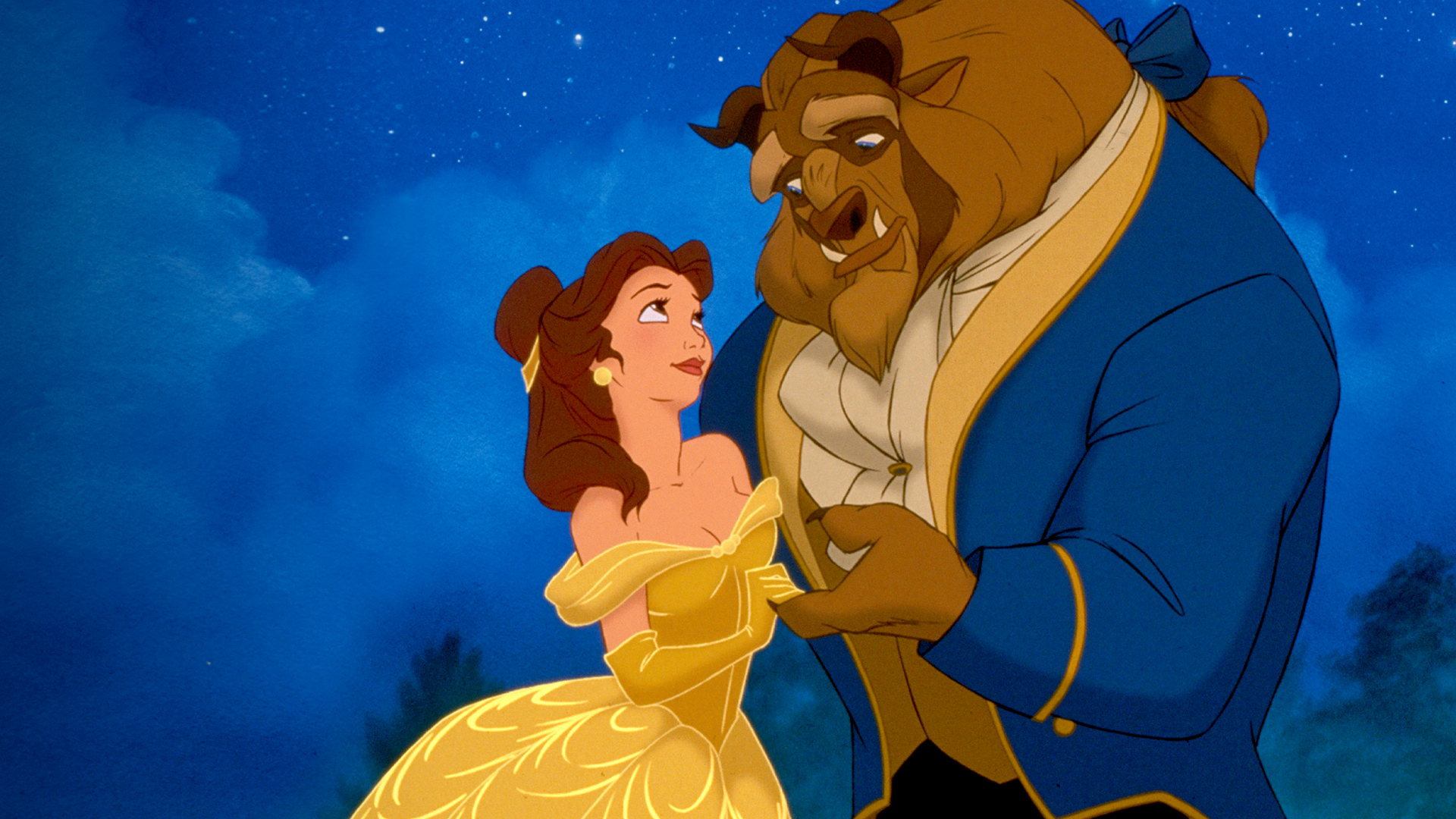 Belle and the Beast dance in Beauty and the Beast (1991)